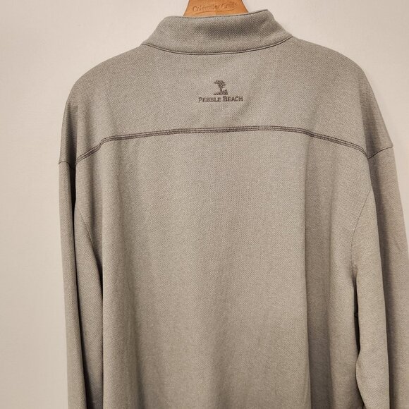 Pebble Beach Performance 1/4 Zip Pullover Embroidered Logos Mens XXL NEW - Picture 9 of 16